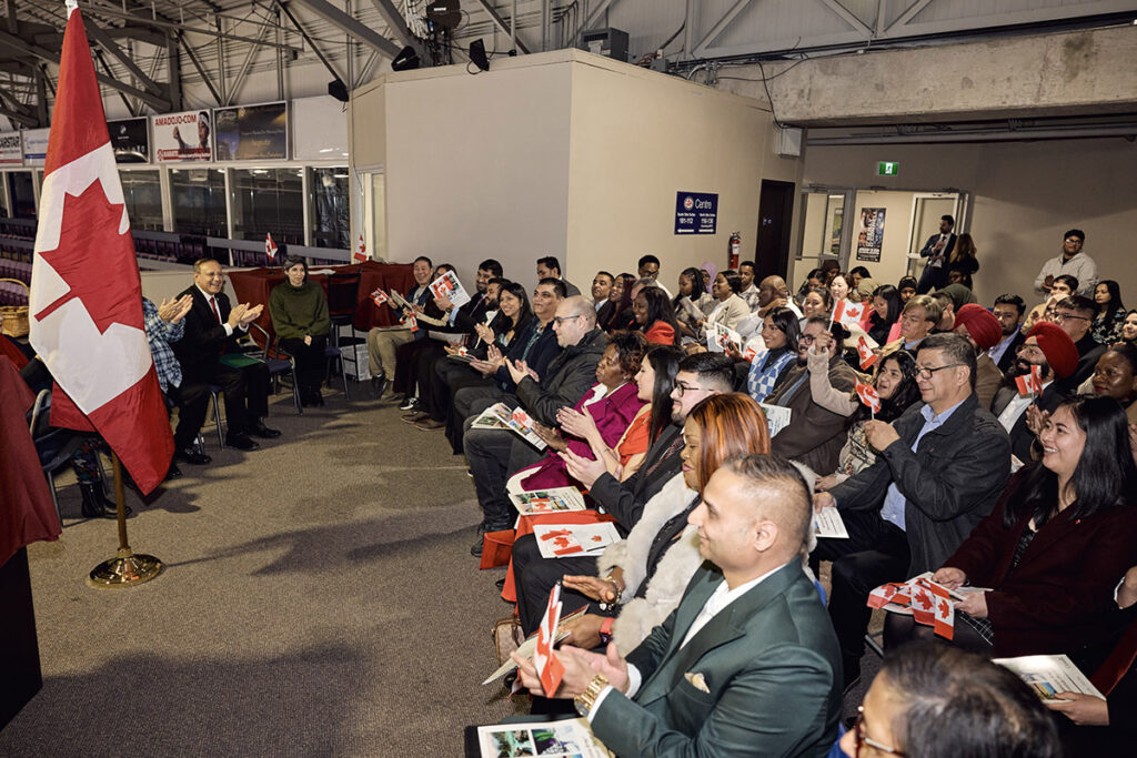 Enhanced citizenship ceremony at CAA Centre, Toronto, ON, February 8, 2025